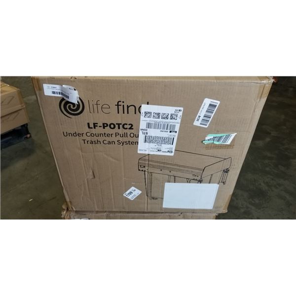 LIFE FINDS UNDER COUNTER PULL OUT DUAL TRASH CAN SYSTEM