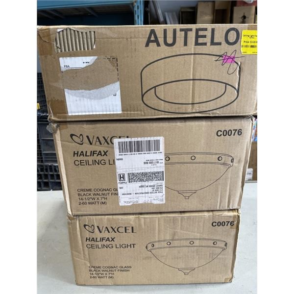 3 CEILING LIGHT FIXTURES