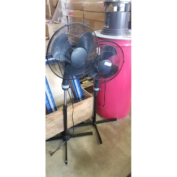 2 BLACK FLOOR FANS