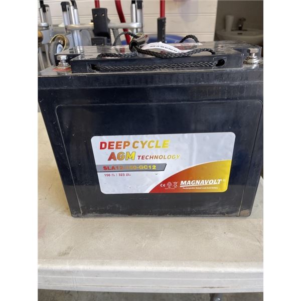 DEEP CYCLE AGM 12V BATTERY, CHARGED