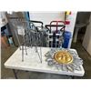 Image 1 : 2 METAL PLANT STANDS AND SUN WALL DECOR