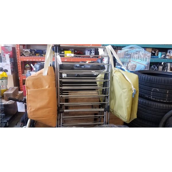 FOLDING DRYING RACK AND TWO KEEP COOL COOLER BAGS