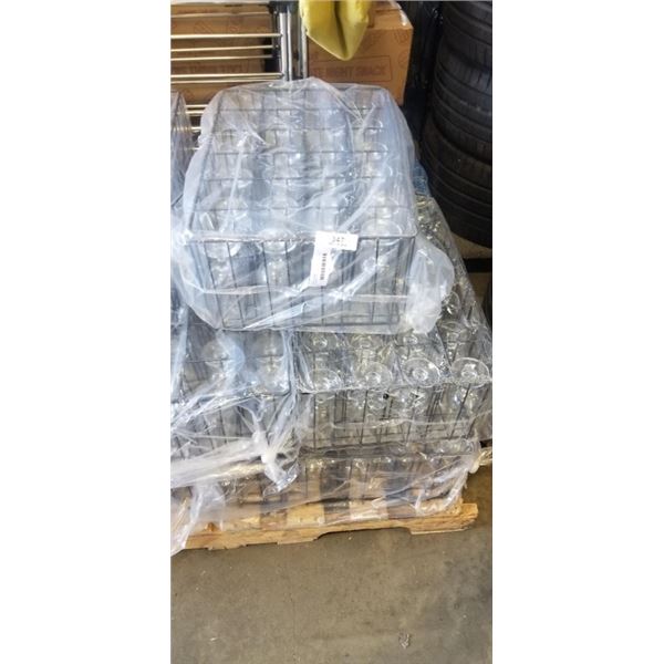 6 COMMERCIAL CRATES OF 24 WATER GLASSES