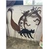 Image 4 : LARGE CACTUS YARD STAKE ORNAMENT AND ASSORTED ANIMALS