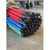 Image 2 : 50 NEW 48 INCH BROOM HANDLES, ASSORTED COLOR