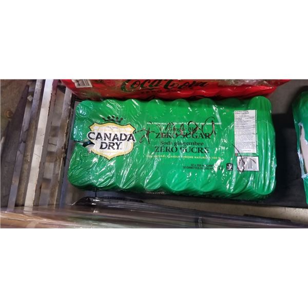 FLAT OF ZERO SUGAR GINGERALE, SOME CANS MAY BE MISSING