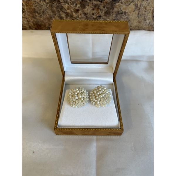 FRESHWATER PEARL EARRINGS, RETAIL $100.00.
