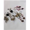 Image 1 : 6 PAIRS OF VINTAGE PEARLS, SILVER BEADS AND GEM STONE EARRINGS