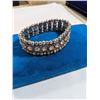 Image 2 : VINTAGE SILVER W/ CLEAR STONES BRACELET