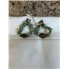 Image 3 : 3 PAIRS OF VINTAGE SEMI PRECIOUS STONE BEADS EARRINGS