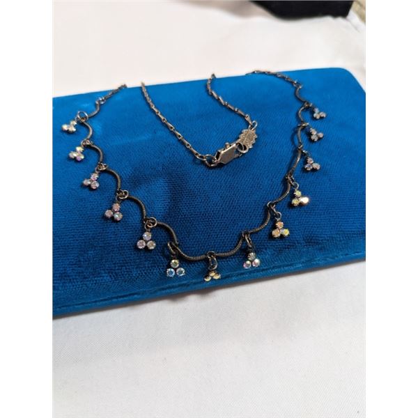 VINTAGE BELLAGIO USA CRYSTAL STONES NECKLACE
