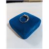 Image 2 : 925 STERLING SILVER W/ BLUE AQUAMARINE OR TOPAZ STONES RING, SIZE 5.5