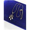 Image 2 : VINTAGE 925 STERLING SILVER CHAIN AND ERAL PEARLS PENDANT NECKLACE