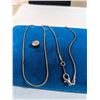 Image 1 : 925 STERLING SILVER PENDANT W/ CHAIN NECKLACE