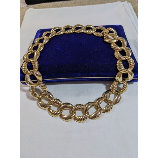 VINTAGE LINK CHAIN CHOKER NECKLACE