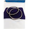 Image 1 : PAIR OF TWISTED DESIGN SILVER BANGLES