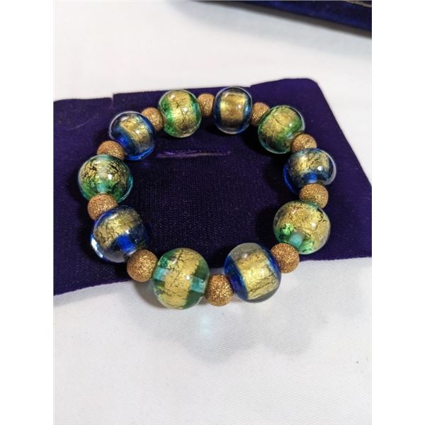 VINTAGE MURANO GLASS BEADS BRACELET