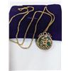 Image 2 : VINTAGE GREEN JADE PENDANT W/ CHAIN NECKLACE