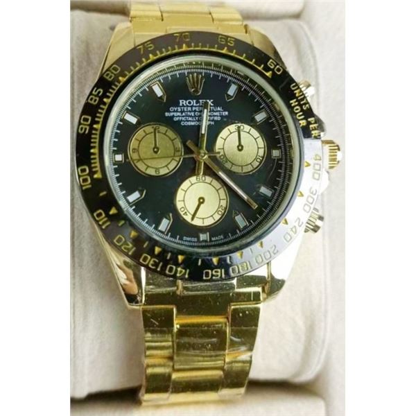 ROLEX DAYTONA, BLACK DIAL, BLACK BEZEL - UNAUTHENTIC