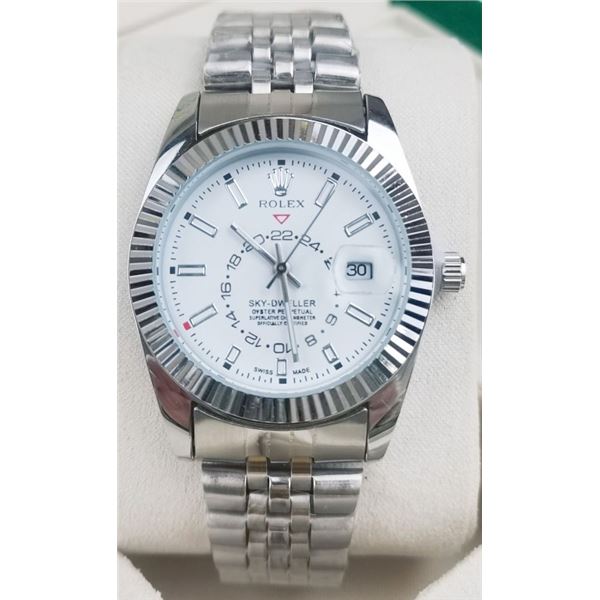 ROLEX SKY-DWELLER, WHITE DIAL - UNAUTHENTIC