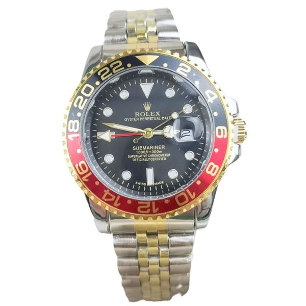ROLEX SUBMARINER, BLACK DIAL, BLACK/ RED BEZEL - UNAUTHENTIC