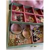 Image 2 : JEWELLERY BOX FULL OF ASORTED ESTATE AND COSTUME JEWELLERY