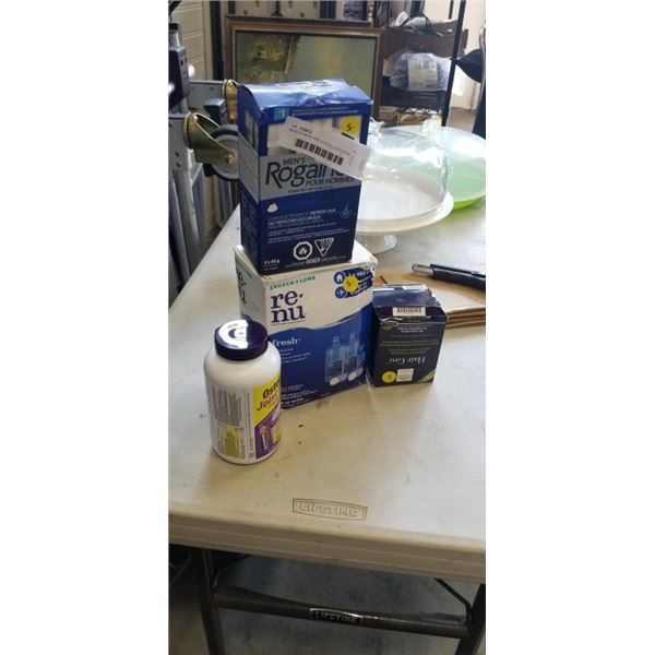 MENS ROGAINE AND OSTEO JOINT EASE AND BAUSCH+LOMB RENU MULTIPURPOSE SOLUTION AND HAIR GRO