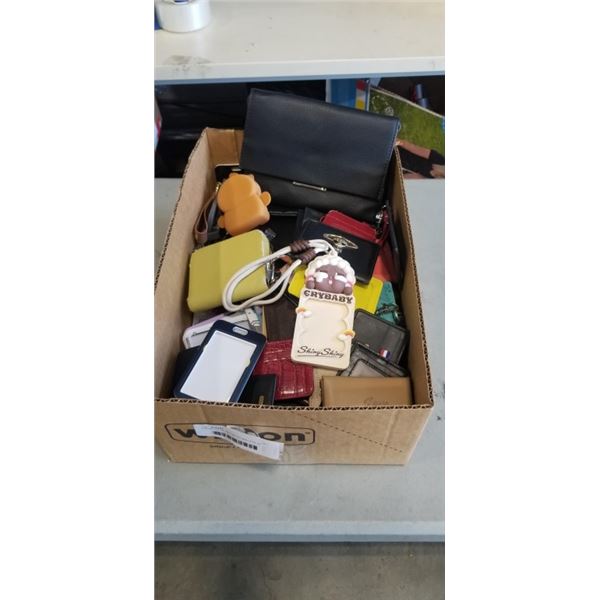 LARGE LOT OF ASSORTED WALLETS, ID HOLDERS ETC