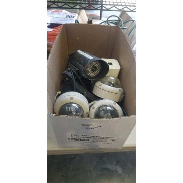 ASSORTED ELECTRONICS, SECURITY CAMERAS, SPEAKERS,DVD PLAYER AND MORE