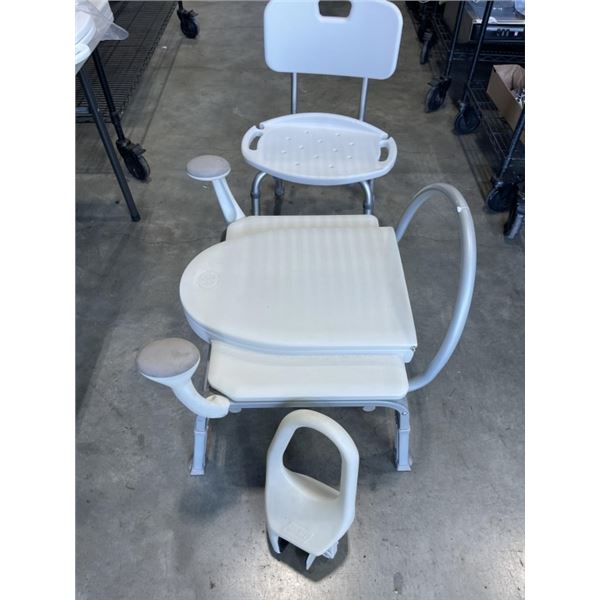BATH ASSIST CHAIRS AND NEW TOILET SEATS