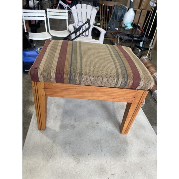 VINTAGE UPHOLSTERED FOOT STOOL