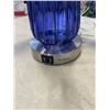 Image 2 : 2 BRAND NEW GLASS TABLE LAMPS W/ FABRIC SHADE, 3-WAY TOUCH DIMMING CONTROL AND DUAL USB PORTS