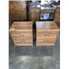 Image 1 : PAIR OF OAK 2 DRAWER NIGHTSTANDS