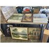 Image 1 : LARGE LOT OF ESATE ARTWORK, INCLDUING VINTAGE AND ANTIQUE FRAMES AND ART