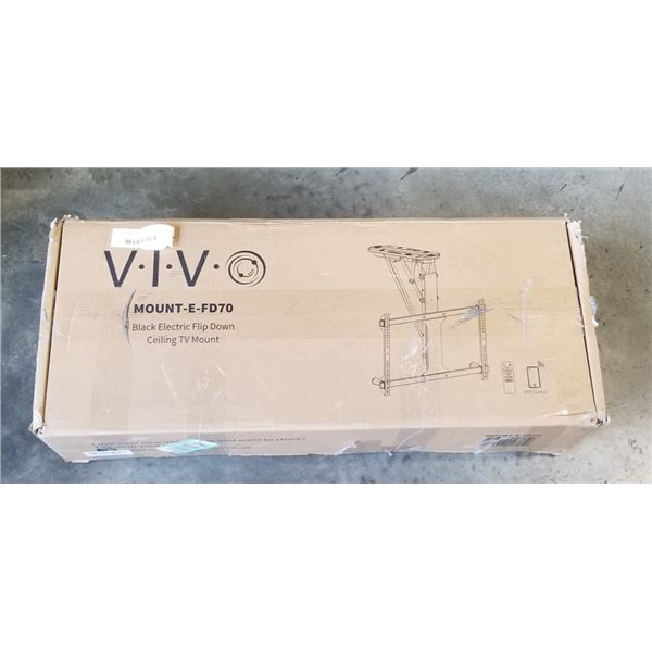 VIVO BLACK ELECTRIC FLIP DOWN CEILING TV MOUNT