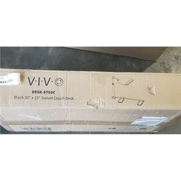 VIVO BLACK 20" X 15" SWIVEL COUCH DESK