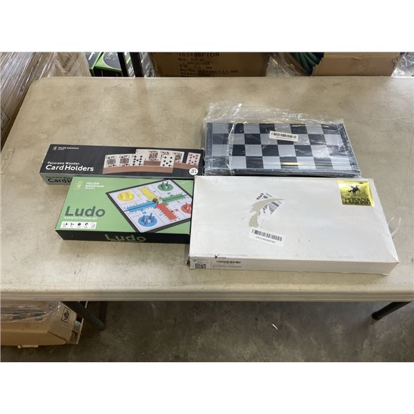 NEW HUSARIA EUROPEAN WOODEN CHESS GAME SET AND YELLOW MOUNTAIN MAGNETIC CHESS SET AND LUDO MAGNETIC 