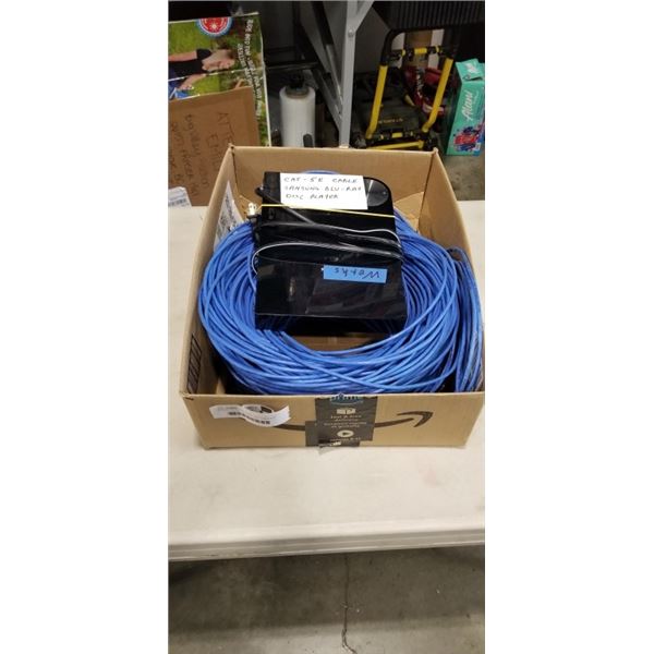 BUNDLE OF CAT 5E CABEL AND SUMSUNG BLUE RAY PLAYER