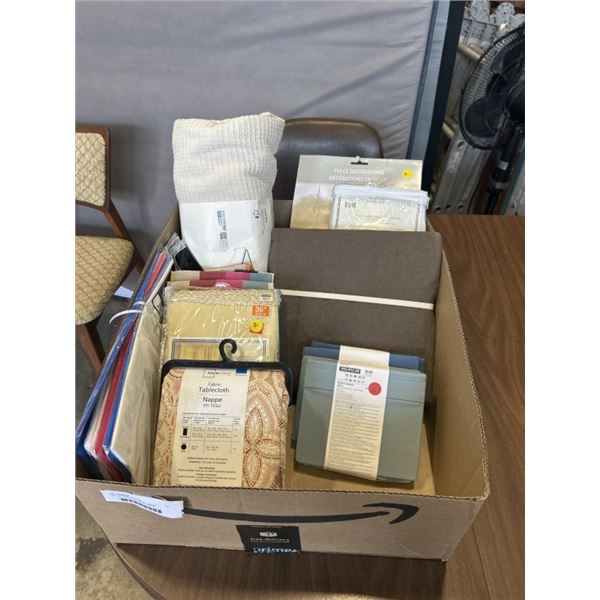 TRAY OF ASSORTED NEW LINENS