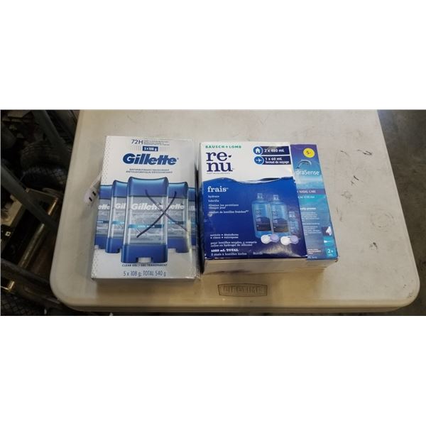 BAUSCH+ LOMB RENU FRESH MULTI-PURPOSE SOLUTION AND HYDRASENSE DAILY NASAL CARE AND GILLETTE ANTIPERS