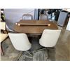 Image 1 : VINTAGE OVAL TABLE AND 4 SWIVEL CHAIRS