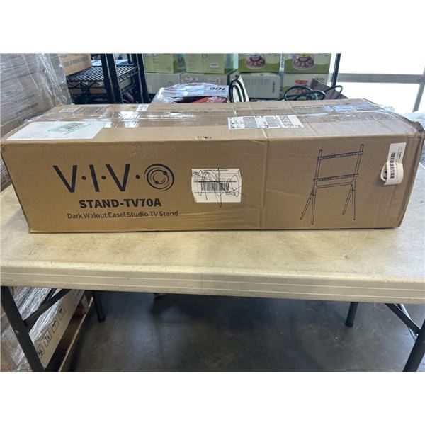 VIVO DARK WALNUT EASEL STUDIO TV STAND