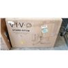 Image 1 : VIVO SILVER SIT TO STAND SINGLE MONITOR WALL MOUNT WORKSTATION
