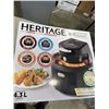 Image 4 : HERITAGE INFRARED 4.5QT 6-IN-1 STEAM AIR FRYER - TESTED WORKING, RETAIL $299
