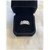 Image 2 : NEW S925 1.0CT SIMULATED DIAMOND (CZ) MANS RING, RESIZEABLE, MOUNTED IN 925 STERLING SILVER W/ WHITE