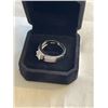 Image 4 : NEW S925 1.0CT SIMULATED DIAMOND (CZ) MANS RING, RESIZEABLE, MOUNTED IN 925 STERLING SILVER W/ WHITE