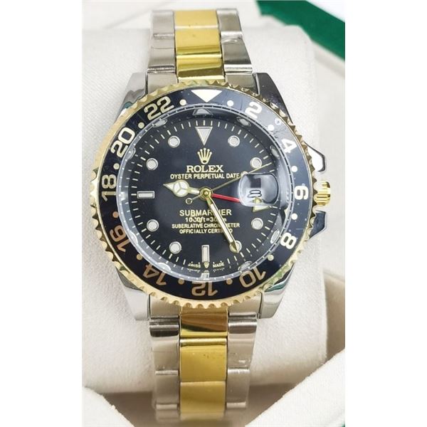 ROLEX SUBMARINER, BLACK DIAL, BLACK BEZEL - UNAUTHENTIC