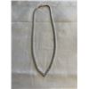 Image 2 : NEW PLATINUM PLATED 2.5MM PRINCESS CUT SIMULATED DIAMOND (CZ) TENNIS NECKLACE, 18" LONG