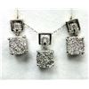 Image 1 : STERLING SILVER NATURAL DYED DRUZY EARRINGS AND NECKLACE, W/A $850.00.