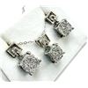 Image 3 : STERLING SILVER NATURAL DYED DRUZY EARRINGS AND NECKLACE, W/A $850.00.